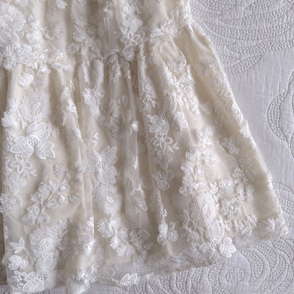 NWT - New York & Company - Short Sleeve 3D Floral Dress - Ivory - Picture 10 of 14